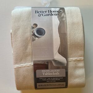 Better Homes & Garden Beige Stripe tablecloth, 60x102